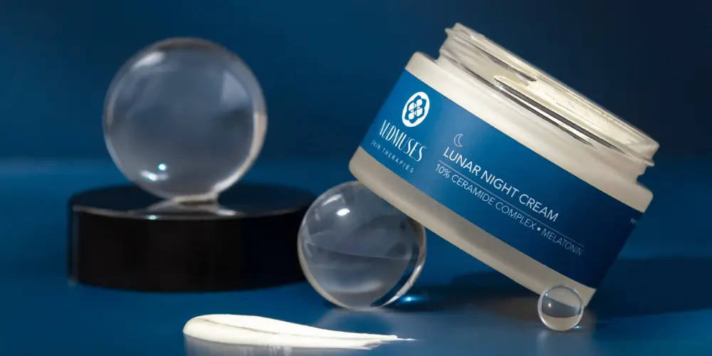 Nudmuses Lunar Night Cream with glass spheres