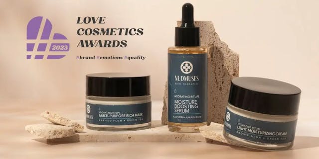 The Hydrating Ritual line from Nudmuses was honored in the Love Cosmetics Awards 2023